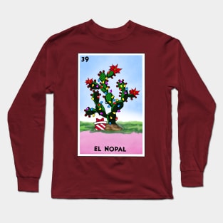 Ugly Christmas Sweater Spanish Mexican Christmas Tree Nopal Long Sleeve T-Shirt